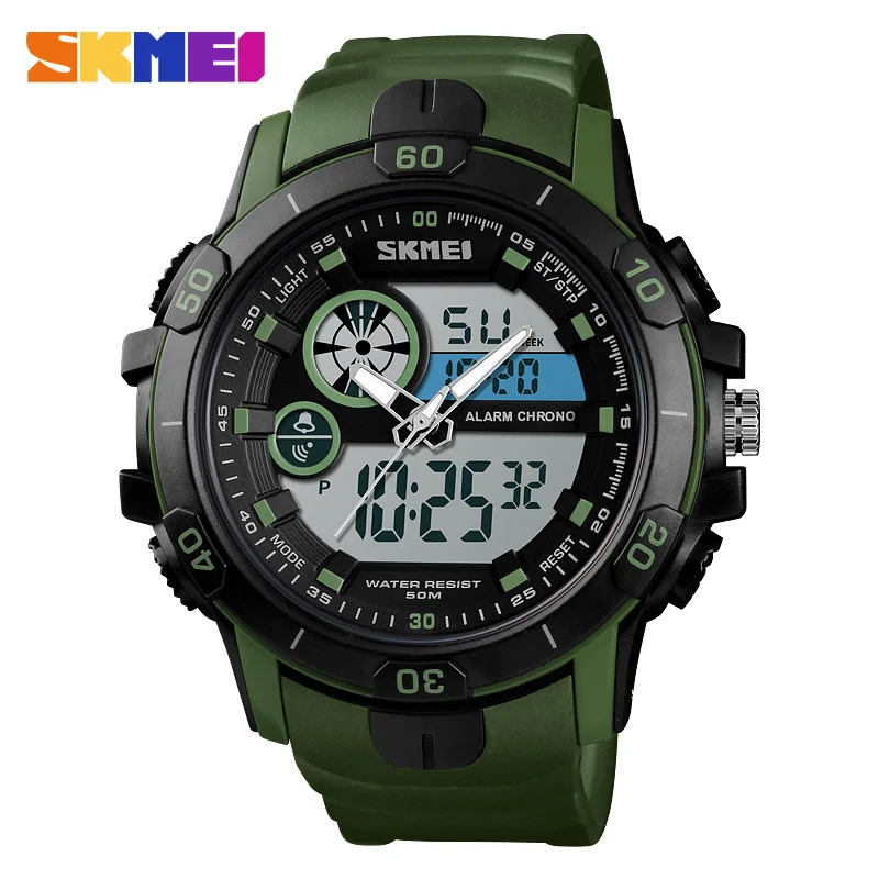 SKMEI1428 men's electronic Shi Ying dual movement glue watch week date display alarm clock luminous
SKMEI1428 men's electronic Shi Ying dual movement glue watch week date display alarm clock luminous
