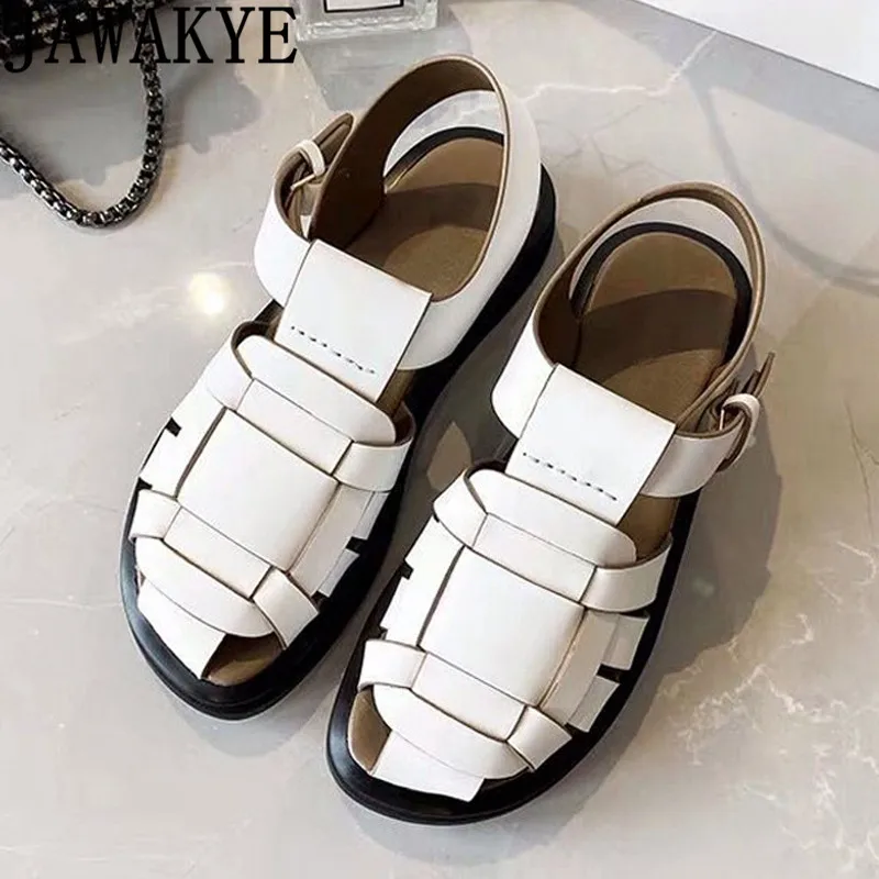 Round toe Thick Bottom Rome Sandals Mules Women Black Beige Hollow Out Weave Leather Shoes Summer Casual beach flat Shoes woman
Round toe Thick Bottom Rome Sandals Mules Women Black Beige Hollow Out Weave Leather Shoes Summer Casual beach flat Shoes woman