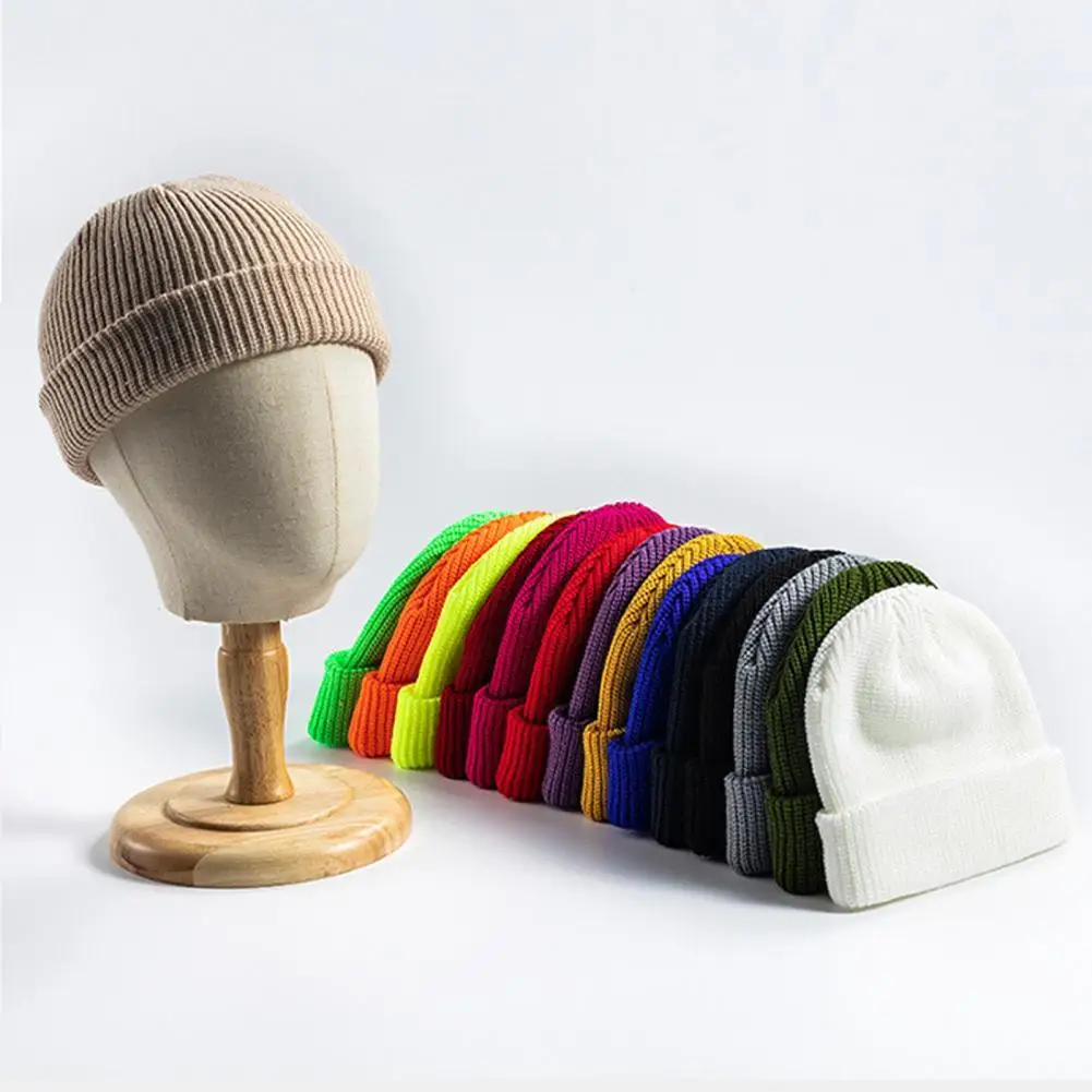 Beanie Hat High Elastic Flanging Acrylic Fiber Windproof Brimless Knitted Skullcap for Unisex
Beanie Hat High Elastic Flanging Acrylic Fiber Windproof Brimless Knitted Skullcap for Unisex