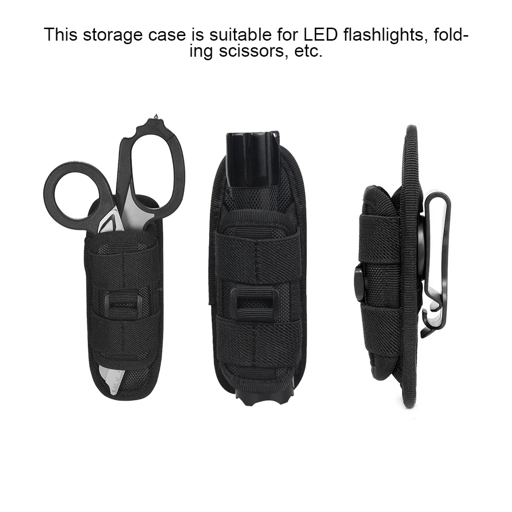 Outdoor Tactical Flashlight Pouch Holster 360 Degree Rotatable Clip Torch Cover for Belt Flashlight Holder Hunting Accessories
Outdoor Tactical Flashlight Pouch Holster 360 Degree Rotatable Clip Torch Cover for Belt Flashlight Holder Hunting Accessories