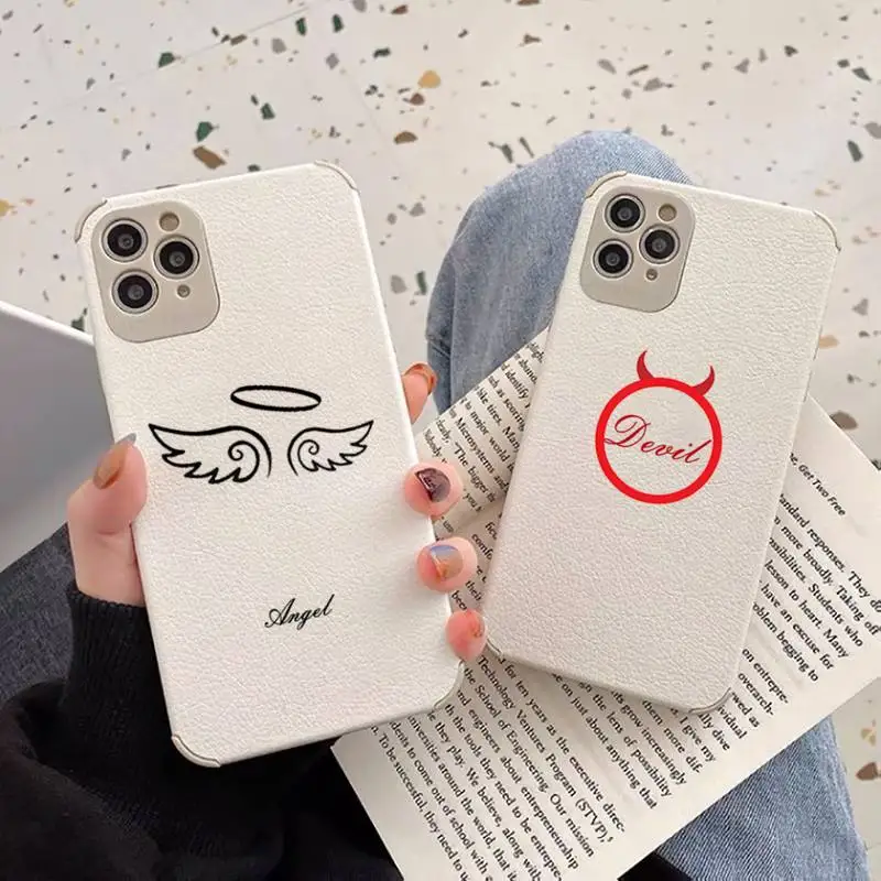 Demon Angel Couple BFF Cartoon Phone Case Lambskin Leather For iphone 12 11 8 7 6 XR X XS PLUS MINI PLUS PRO MAX Shockproof
Demon Angel Couple BFF Cartoon Phone Case Lambskin Leather For iphone 12 11 8 7 6 XR X XS PLUS MINI PLUS PRO MAX Shockproof
