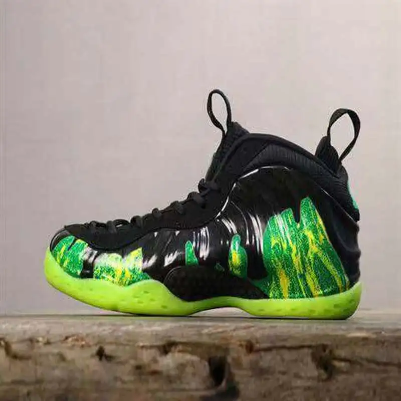 Новые Спортивные Кроссовки Foamposite в стиле ретро зеленые желтые оранжевые белые
