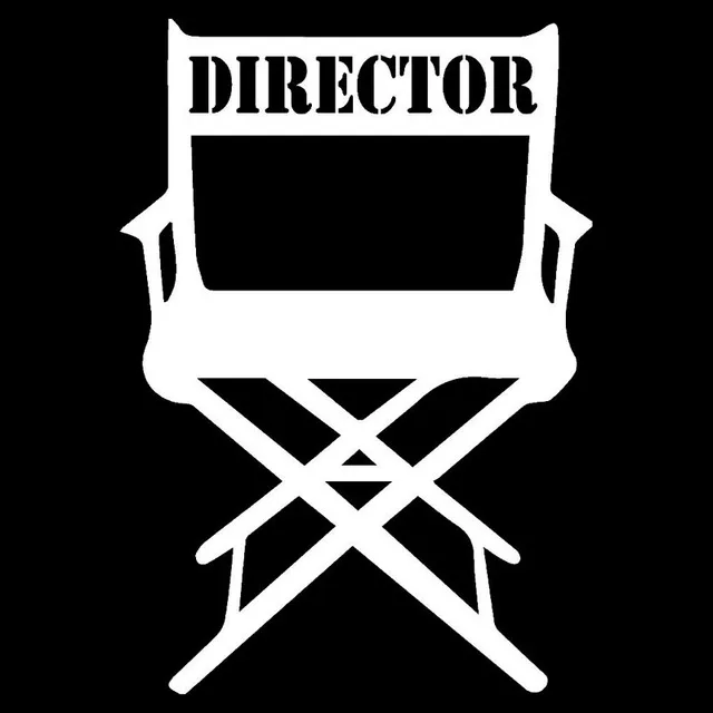 

10.7X15.3CM MOVIE DIRECTOR CHAIR Vinyl Decal Black/Silver Car Sticker Personality Car-styling