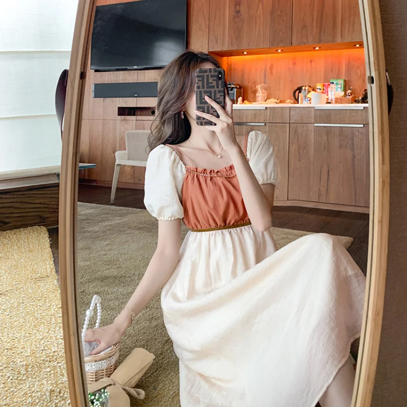 Casual Party Mini Dress Women Summer 2021 Puff Sleeve Sweet French Vintage Dress Patchwork Slim Harajuku Korean Fashion Clothing
Casual Party Mini Dress Women Summer 2021 Puff Sleeve Sweet French Vintage Dress Patchwork Slim Harajuku Korean Fashion Clothing