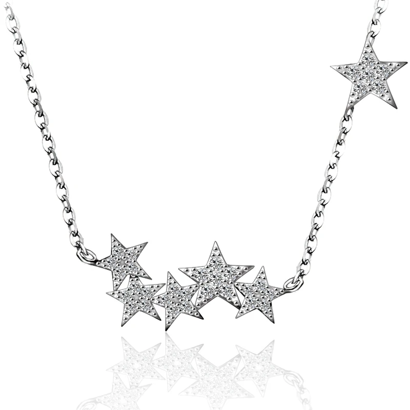 925 Sterling Silver Five-pointed Star Necklace Sweet Neck Accessories Female Clavicle Chain Simple Pendant Short Collar Jewelry
925 Sterling Silver Five-pointed Star Necklace Sweet Neck Accessories Female Clavicle Chain Simple Pendant Short Collar Jewelry