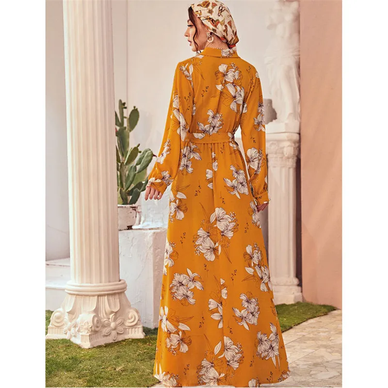 Women Floral Print Long Dress Bohemia Ethnic Casual Spring Summer Vestido Long Sleeve V-neck Arabic Turkish Robe Abaya Fashion
Women Floral Print Long Dress Bohemia Ethnic Casual Spring Summer Vestido Long Sleeve V-neck Arabic Turkish Robe Abaya Fashion