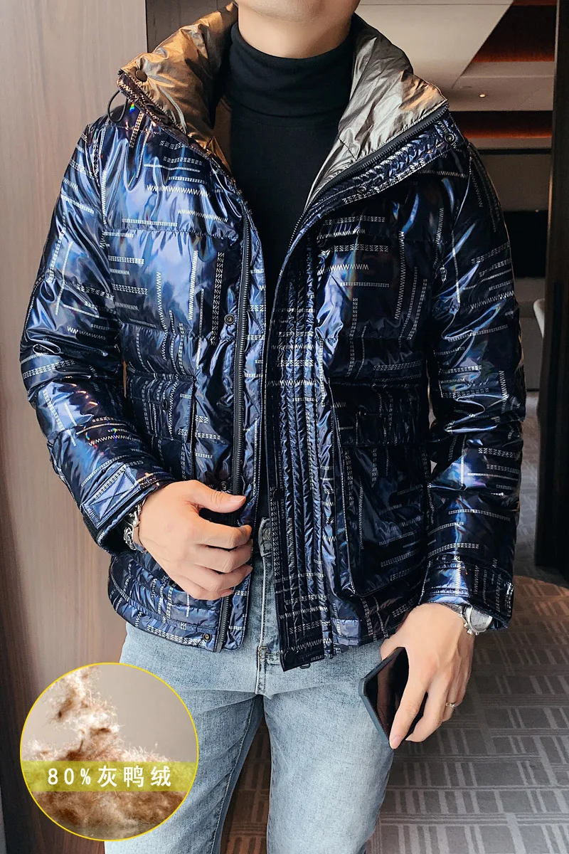 Fashion Winter Men's Down Jacket Stand-up Collar Gray Duck Down Coats Men Casual Thick Warm Parkas Shiny Printing Snow Overcoat
Fashion Winter Men's Down Jacket Stand-up Collar Gray Duck Down Coats Men Casual Thick Warm Parkas Shiny Printing Snow Overcoat