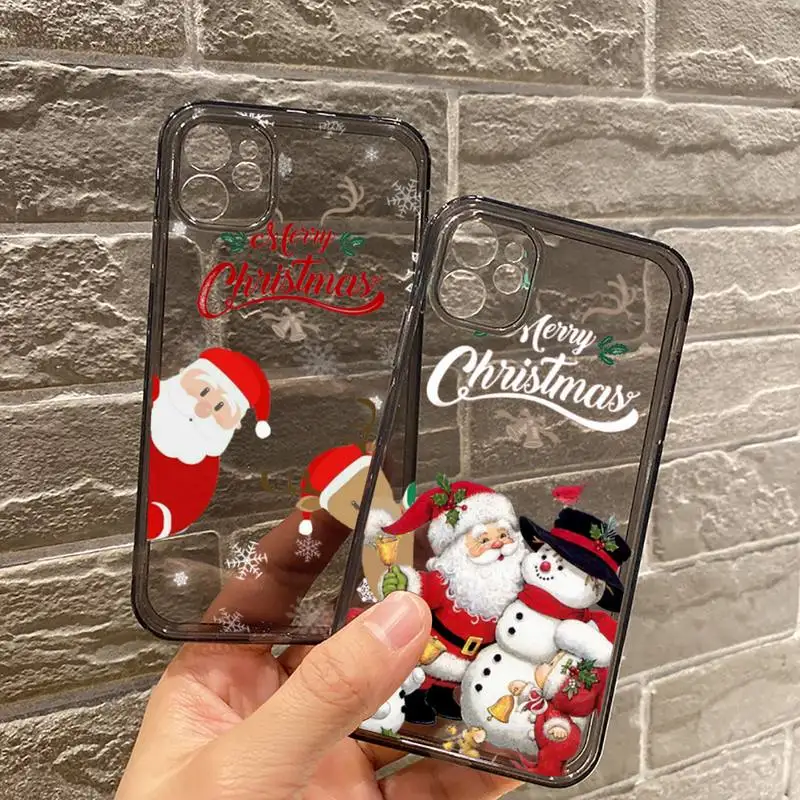 christmas Santa Claus deer Phone Case For iPhone 12 11 8 7 se 2020 mini pro X XS XR MAX Plus Black Transparent Cover
christmas Santa Claus deer Phone Case For iPhone 12 11 8 7 se 2020 mini pro X XS XR MAX Plus Black Transparent Cover