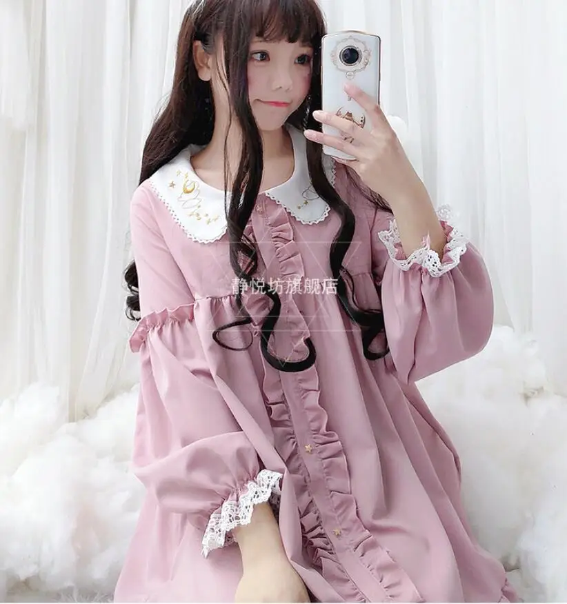 Japanese Lolita OP Tutu Dress Chiffon Long Sleeve Star Kawaii Girl Dress Sweet Cos Loli OP Student Campus Lolita Dress
Japanese Lolita OP Tutu Dress Chiffon Long Sleeve Star Kawaii Girl Dress Sweet Cos Loli OP Student Campus Lolita Dress