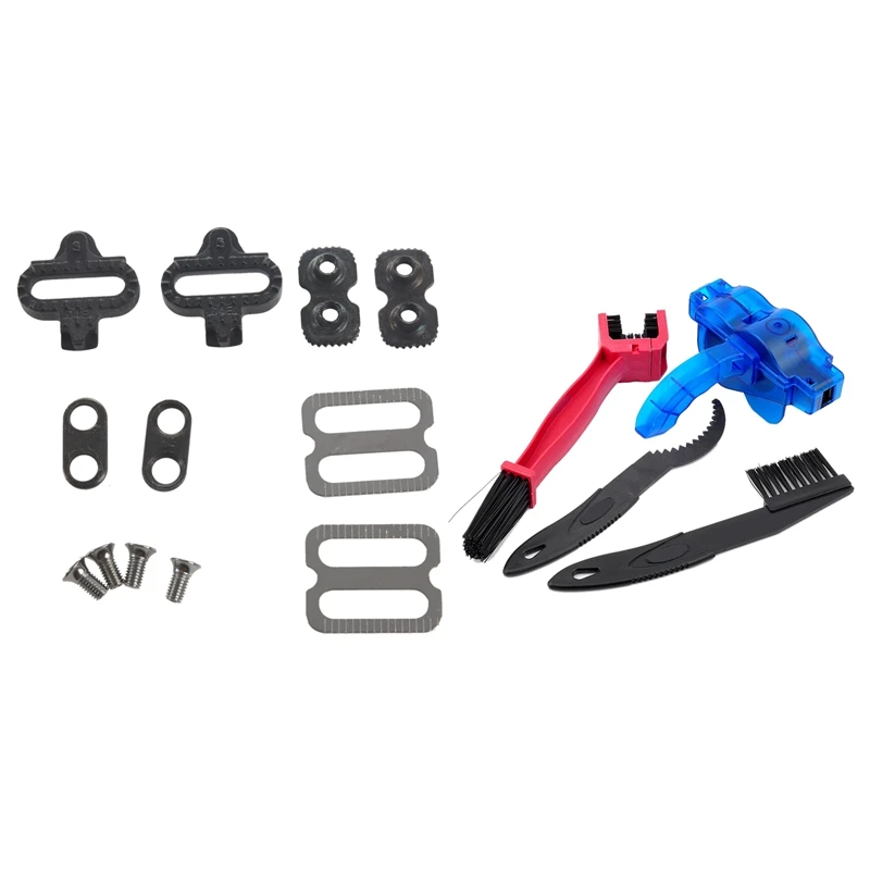 Bike Cleats Locking Plate Mtb Lock Pedal Lock Riding Shoes Splint Set with Bicycle and Motorcycle Chain Cleaner Tool
Bike Cleats Locking Plate Mtb Lock Pedal Lock Riding Shoes Splint Set with Bicycle and Motorcycle Chain Cleaner Tool