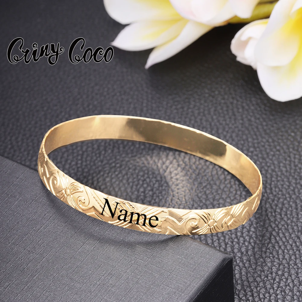 Cring Coco Letter Bangle Women's Bracelets Gold Hawaiian Customized Name Bracelet Gift Mother Fashion Personalized Bangle
Cring Coco Letter Bangle Women's Bracelets Gold Hawaiian Customized Name Bracelet Gift Mother Fashion Personalized Bangle