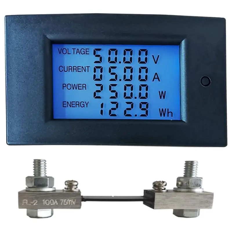 DC 100A 10kW Digital Wattmeter Power Panel Meter Monitor Power Energy Voltmeter B85C
DC 100A 10kW Digital Wattmeter Power Panel Meter Monitor Power Energy Voltmeter B85C