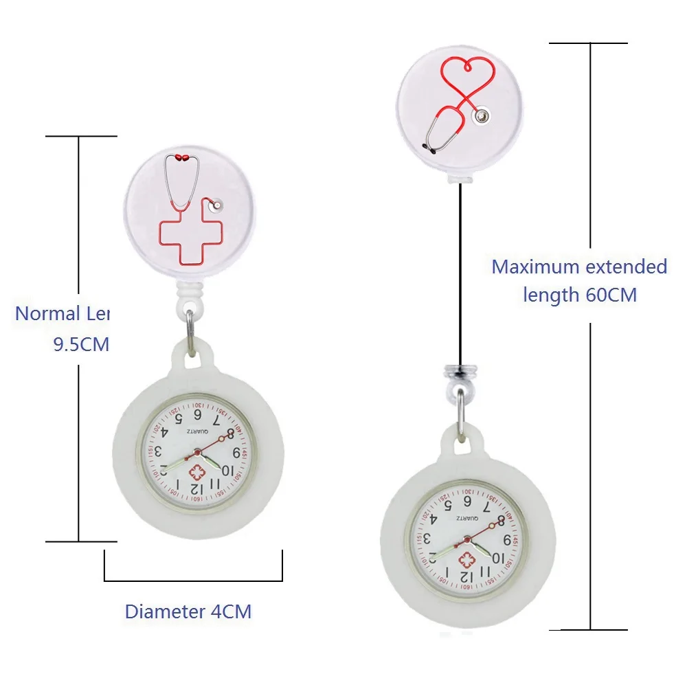 Карманные часы с выдвижной катушкой медсестринский доктор стетоскоп ритмом