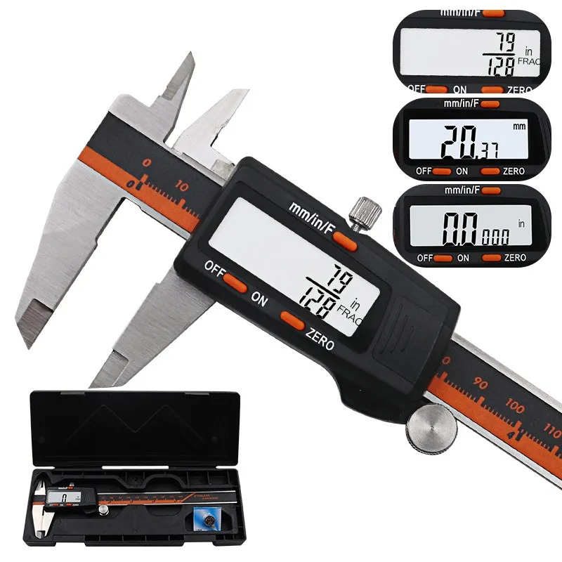 Professional 150mm (6\") LCD Display Digital Vernier Caliper Gauge Precision Tool Caliper Stainless Steel Metric Measuring Tool
Professional 150mm (6\") LCD Display Digital Vernier Caliper Gauge Precision Tool Caliper Stainless Steel Metric Measuring Tool