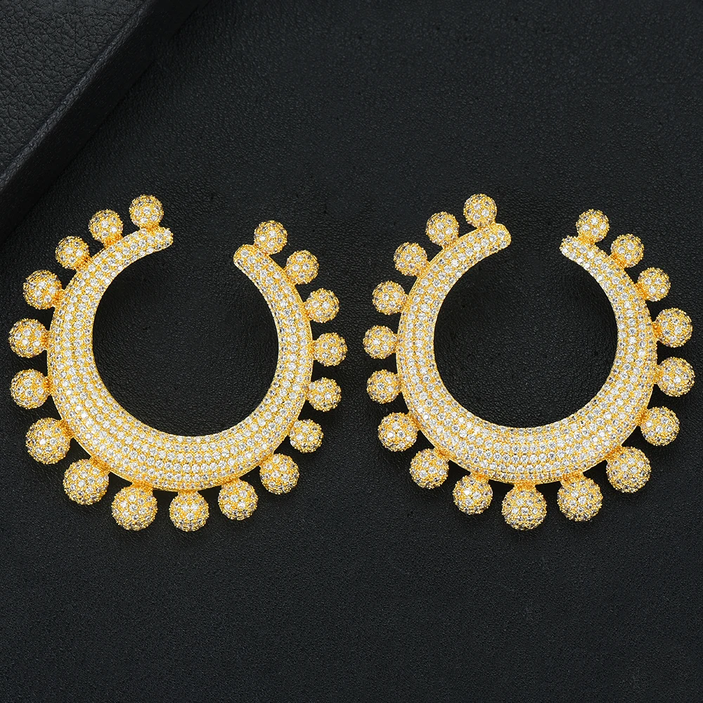 SISCATHY New Unique Irregular Stud Earrings For Women Wedding Engagement Jewelry Wear Cubic Zirconia Inlaid Statement Earrings 
SISCATHY New Unique Irregular Stud Earrings For Women Wedding Engagement Jewelry Wear Cubic Zirconia Inlaid Statement Earrings