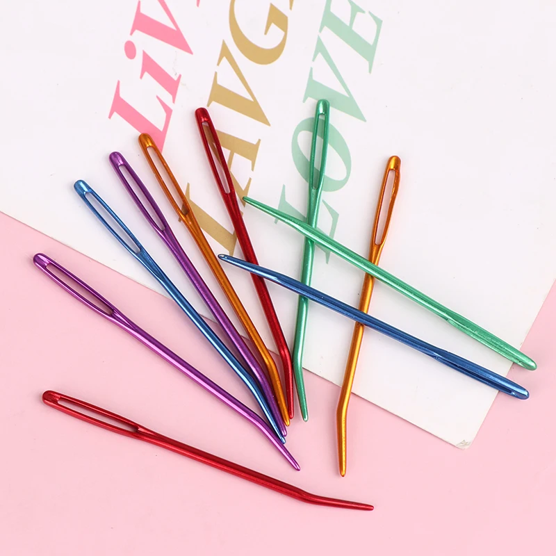 2Pcs Aluminum Bent Tip Tapestry Darning Knitting Needles Needlework Crafts Sewing Big Eye Bent Needle DIY Accessories
2Pcs Aluminum Bent Tip Tapestry Darning Knitting Needles Needlework Crafts Sewing Big Eye Bent Needle DIY Accessories
