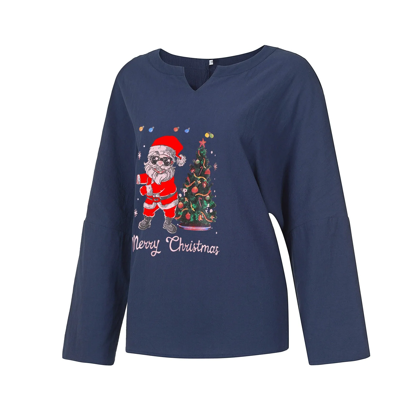 Santa Claus Print Shirts Women Fashion Christmas Loose Long Sleeve V-Neck Casual Shirt Blouse Femme Loose Tops blusas elegantes
Santa Claus Print Shirts Women Fashion Christmas Loose Long Sleeve V-Neck Casual Shirt Blouse Femme Loose Tops blusas elegantes