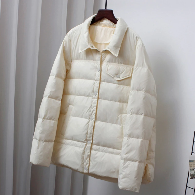 KBAT 2012 Winter Fashion Loose White duck down Coat Casual Thin and light down jacket Solid color Single-breasted Parka
KBAT 2012 Winter Fashion Loose White duck down Coat Casual Thin and light down jacket Solid color Single-breasted Parka
