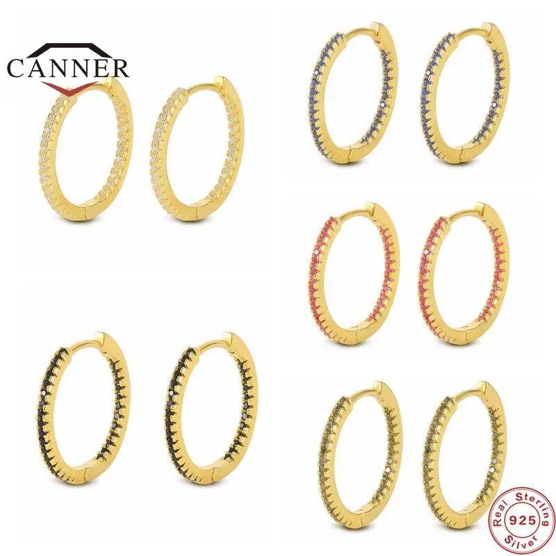 CANNER Colorful Zircon 925 Sterling Silver Ear Buckle Retro Huggie Hoop Earrings for Women Piercing Round Earings Jewelry Gifts
CANNER Colorful Zircon 925 Sterling Silver Ear Buckle Retro Huggie Hoop Earrings for Women Piercing Round Earings Jewelry Gifts