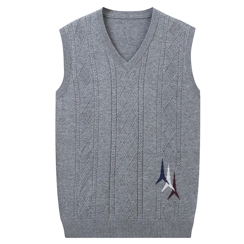 Высокое качество 2020 новый мужской шерстяной свитер без рукавов классический вязаный свитер с v-образным вырезом жилет пуловер зимняя одежда Азиатский Размер 3XL 
Высокое качество 2020 новый мужской шерстяной свитер без рукавов классический вязаный свитер с v-образным вырезом жилет пуловер зимняя одежда Азиатский Размер 3XL
