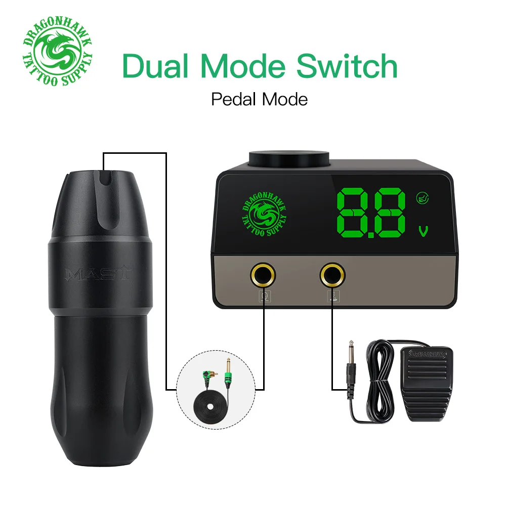 Tattoo Power Mini Dragonhawk Portable LCD Power Tattoo Machine Gun Power Supply Dual Mode Switch
Tattoo Power Mini Dragonhawk Portable LCD Power Tattoo Machine Gun Power Supply Dual Mode Switch