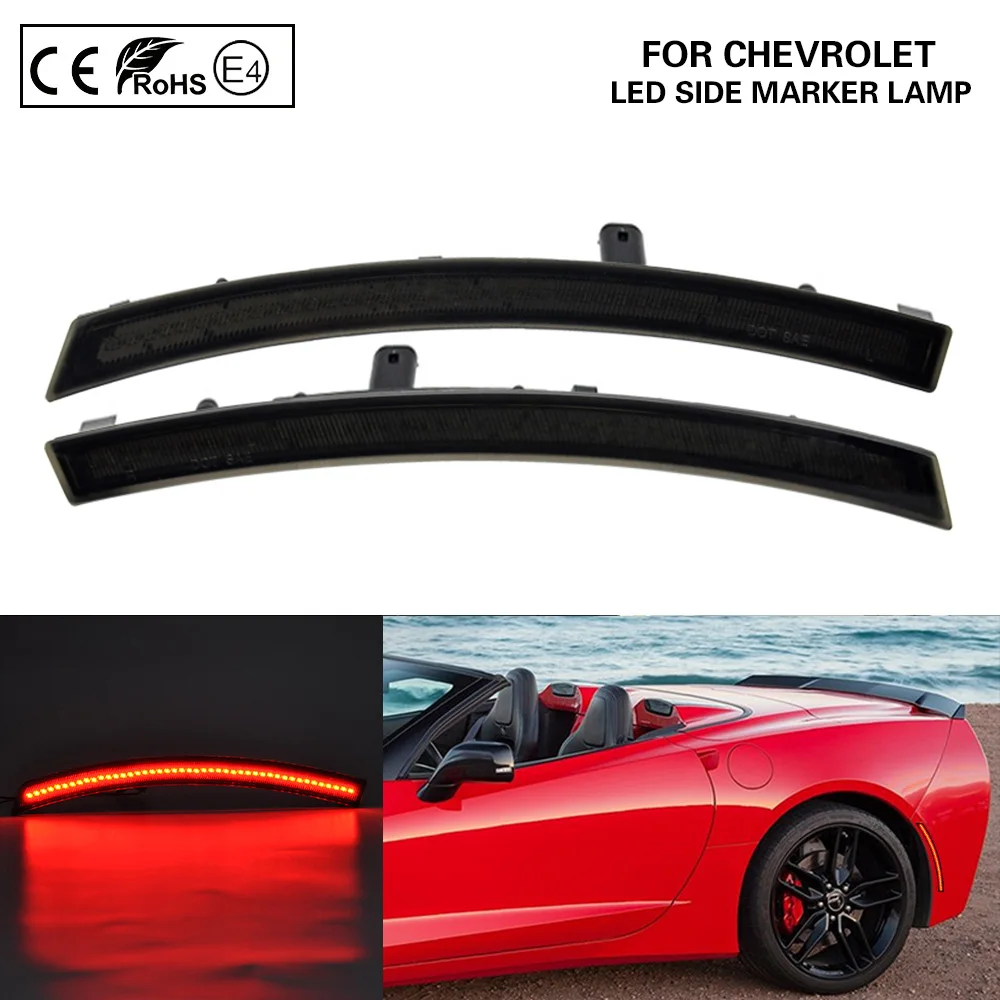 2Pcs Smoke lens Red Light Rear Side Marker Lamp Light For Chevrolet Corvette C7 2014 2015 2016 2017 2018 2019
2Pcs Smoke lens Red Light Rear Side Marker Lamp Light For Chevrolet Corvette C7 2014 2015 2016 2017 2018 2019