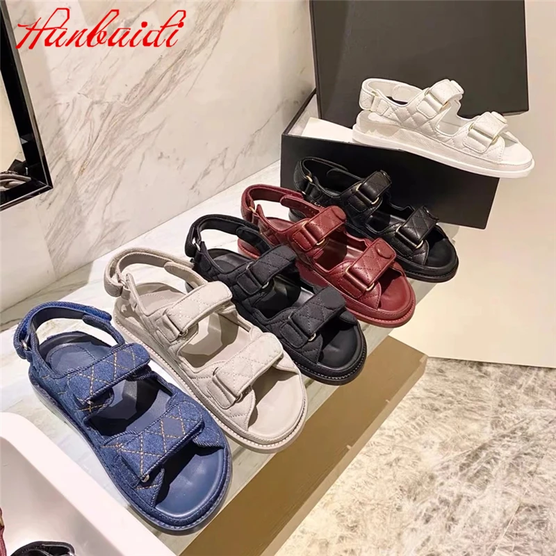 Hot Sale Women's Sandals Genuine Leather Women's Shoes Designer Luxury Hook&Loop Sandals Shoes For Women Ins Fashion Sandals New
Hot Sale Women's Sandals Genuine Leather Women's Shoes Designer Luxury Hook&Loop Sandals Shoes For Women Ins Fashion Sandals New