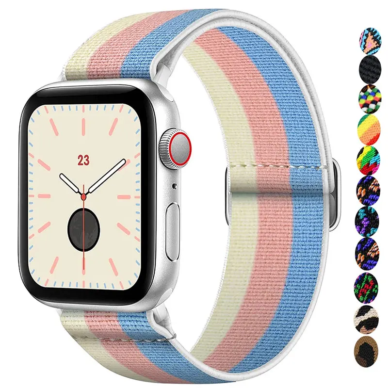 Ремешок спортивный для Apple Watch, нейлоновый браслет для смарт-часов Iwatch Series 6 Se 5 4 3 44 мм 40 мм, 42 мм 38 мм
Ремешок спортивный для Apple Watch, нейлоновый браслет для смарт-часов Iwatch Series 6 Se 5 4 3 44 мм 40 мм, 42 мм 38 мм