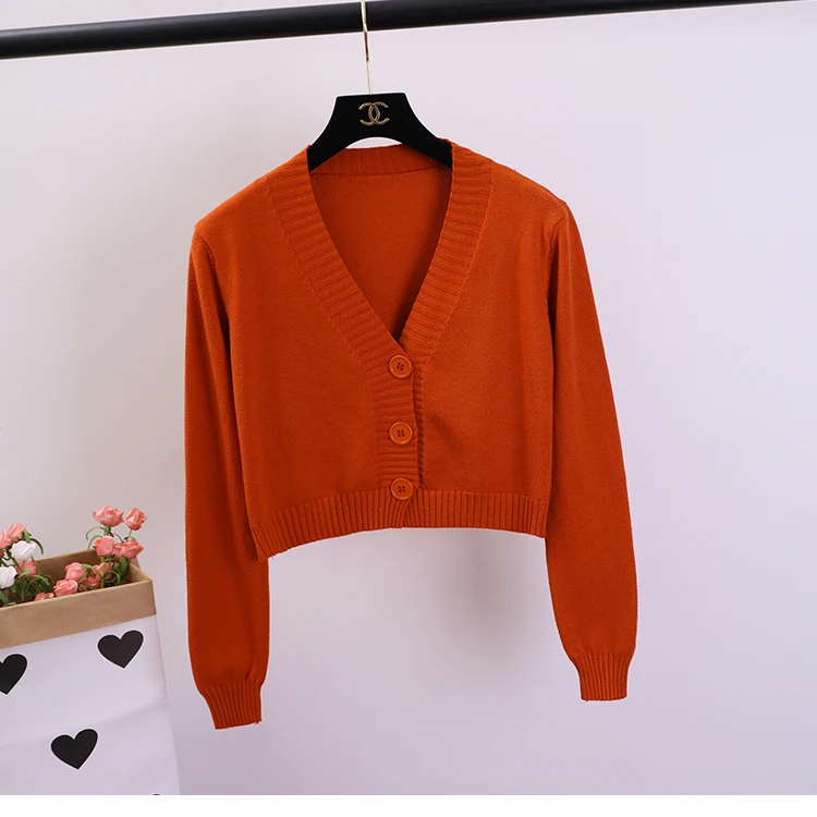 Cropped Cardigan Sweaters Female Black White Short Sweater V Neck Single Breasted Tops Woman Knitted Cardigan
Cropped Cardigan Sweaters Female Black White Short Sweater V Neck Single Breasted Tops Woman Knitted Cardigan