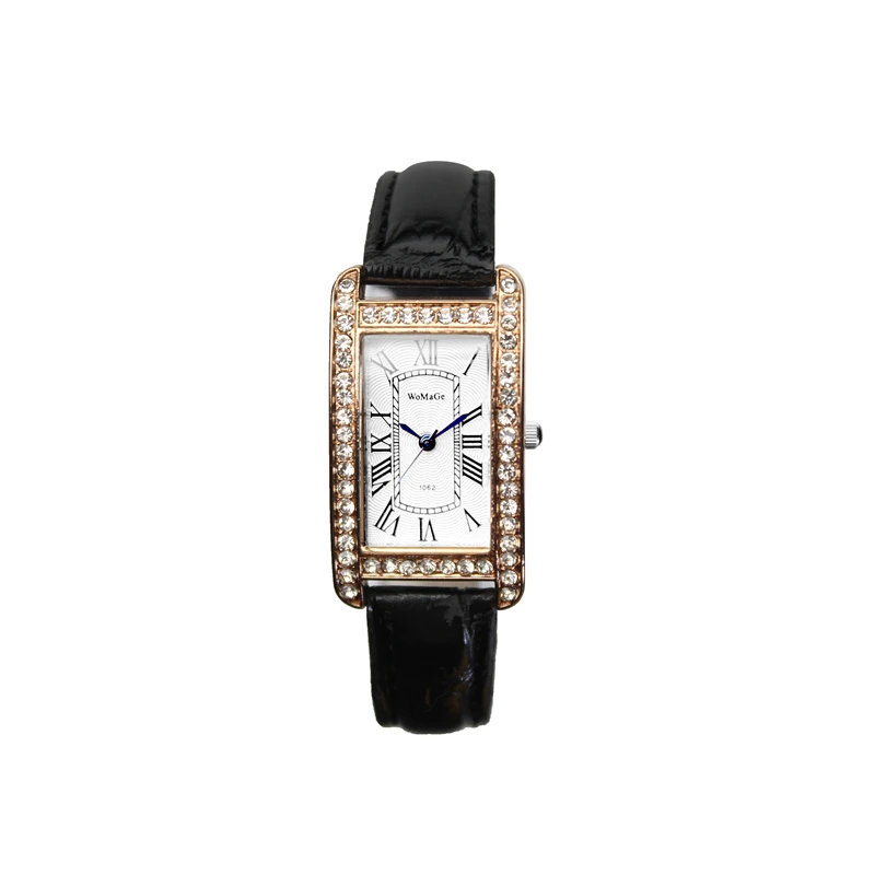 WOMAGE 1062 Brand Women's Watch Quartz Movement Square Dial Diamond Simple Style Design Youth Fashion Waterproof Women's Watches
WOMAGE 1062 Brand Women's Watch Quartz Movement Square Dial Diamond Simple Style Design Youth Fashion Waterproof Women's Watches