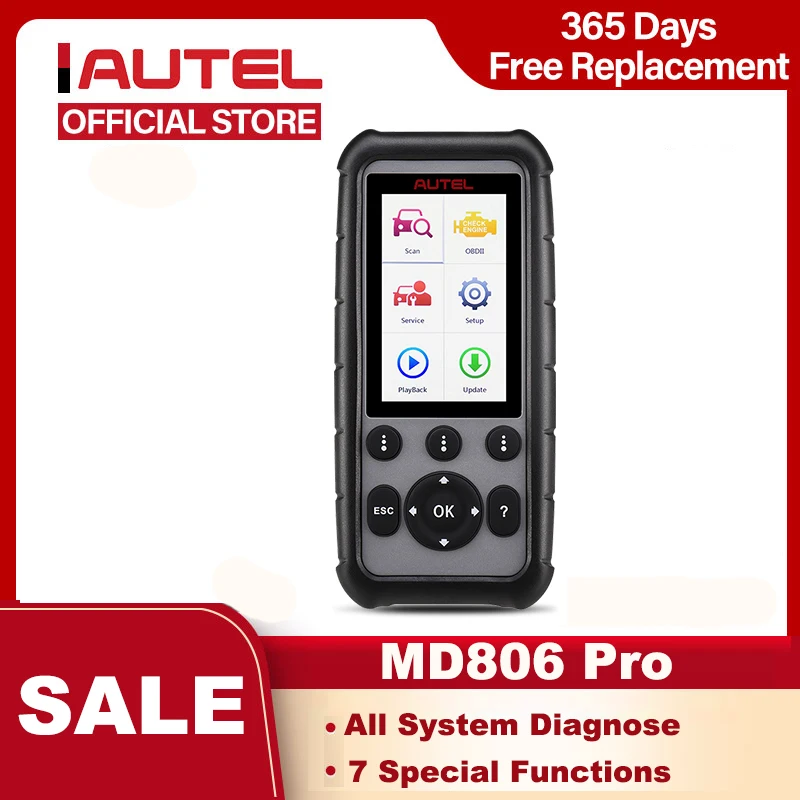 AUTEL MD806 Pro OBD2 Handheld Scanner Upgraded of MD806/MD808 with All System Diagnoses 7 Special Features DTC Lookup Diagnostic
AUTEL MD806 Pro OBD2 Handheld Scanner Upgraded of MD806/MD808 with All System Diagnoses 7 Special Features DTC Lookup Diagnostic