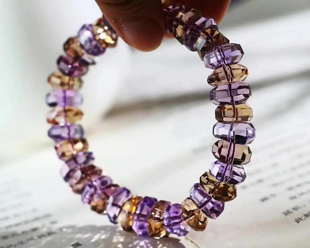 Natural Ametrine Purple Yellow Clear Abacus Beads Bracelet 12*6mm Women Men Charms Crystal Jewelry Genuine AAAAAA
Natural Ametrine Purple Yellow Clear Abacus Beads Bracelet 12*6mm Women Men Charms Crystal Jewelry Genuine AAAAAA