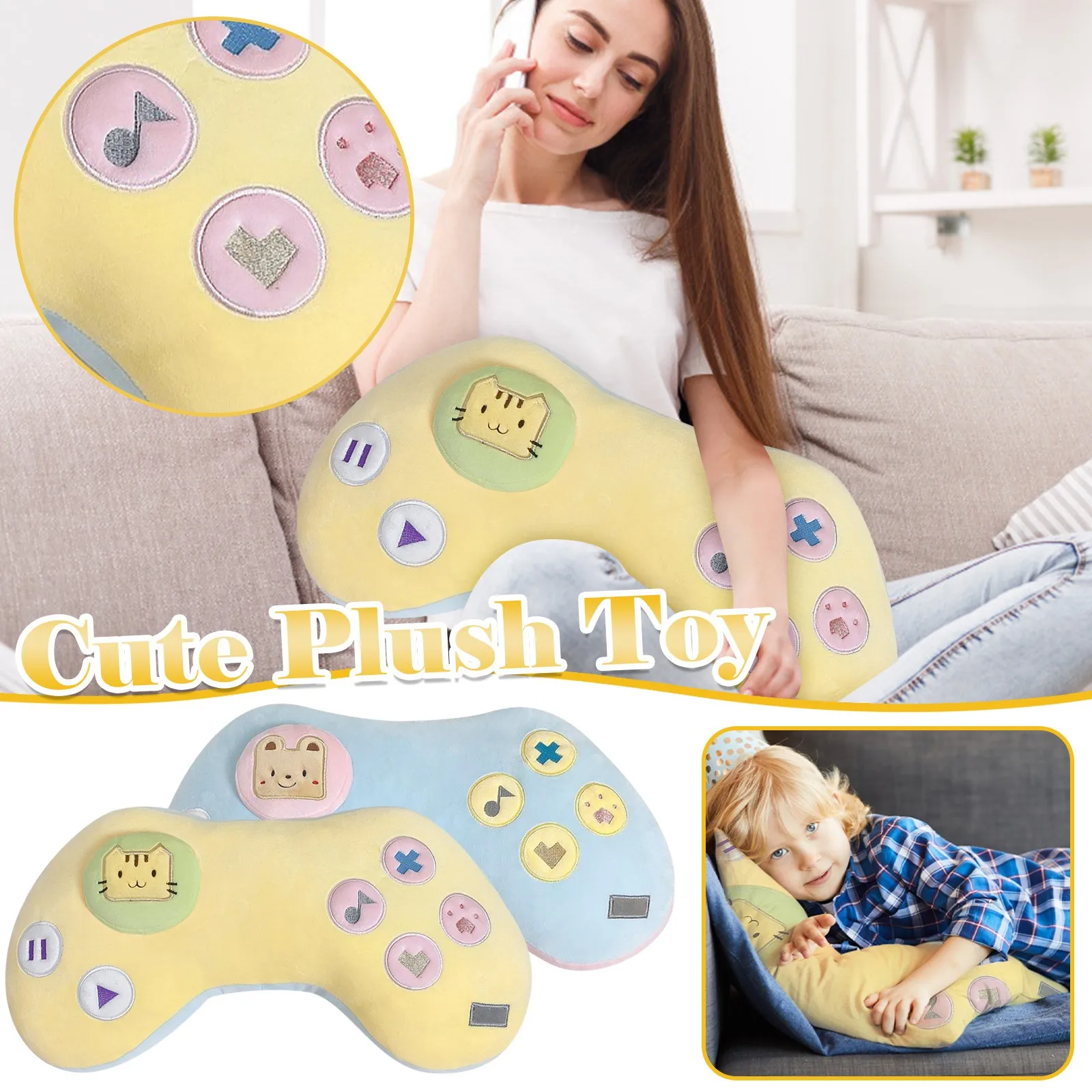 Pillow Stuffed Doll Plush Toy Cute Gamepad Plush Toy Birthday Gift Holiday Home Ornaments for Kids Adult Soft Waist Cushion Toy
Pillow Stuffed Doll Plush Toy Cute Gamepad Plush Toy Birthday Gift Holiday Home Ornaments for Kids Adult Soft Waist Cushion Toy