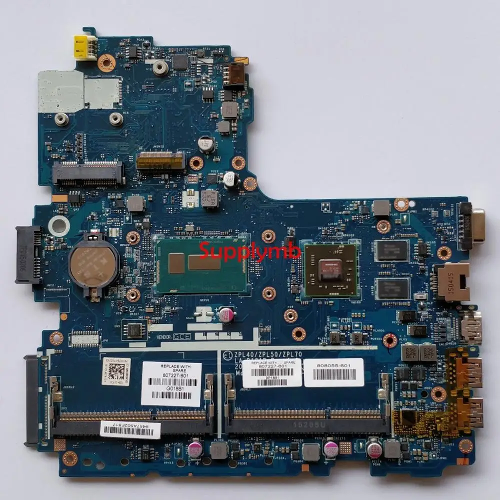 807227-601 807227-501 807227-001 LA-B181P i5-5200U CPU 1GB for HP ProBook 470 G2 NoteBook PC Laptop Motherboard Mainboard Tested
807227-601 807227-501 807227-001 LA-B181P i5-5200U CPU 1GB for HP ProBook 470 G2 NoteBook PC Laptop Motherboard Mainboard Tested