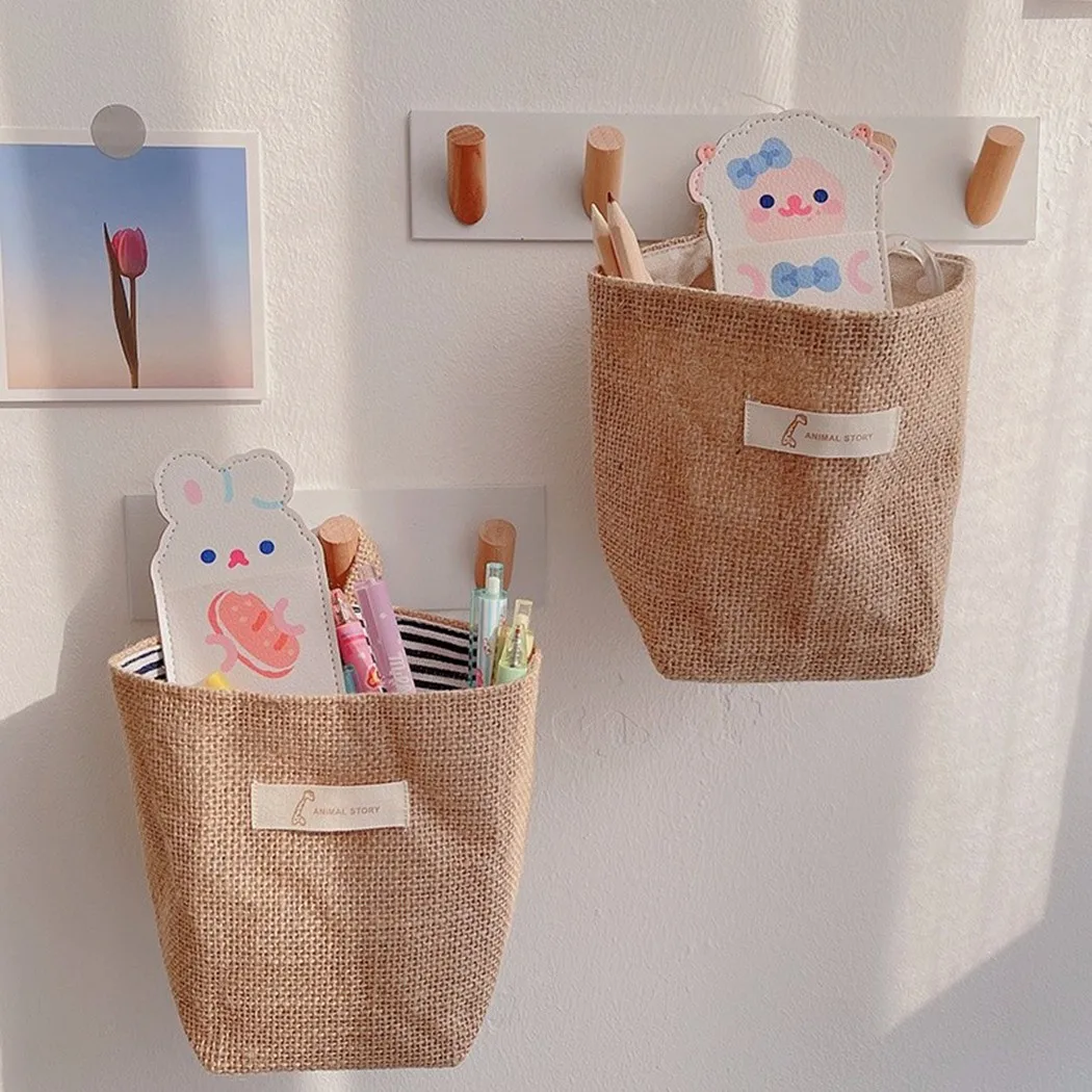 Storage Basket Japanese-Style Cotton And Linen Storage Bag Door Hanging Pocket Small Sack Sundries Organizer Home Decor
Storage Basket Japanese-Style Cotton And Linen Storage Bag Door Hanging Pocket Small Sack Sundries Organizer Home Decor