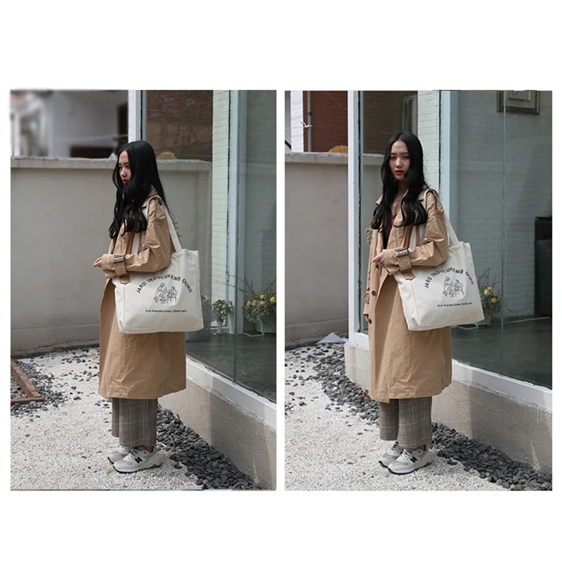 Fashion Women Embroidery Canvas Shoulder Bag Large Capacity Shopping Bag School Bag Leisure Travel Simplicity Handbag
Fashion Women Embroidery Canvas Shoulder Bag Large Capacity Shopping Bag School Bag Leisure Travel Simplicity Handbag