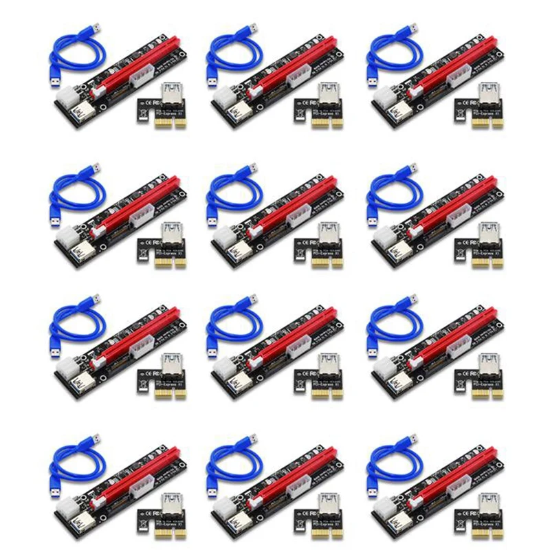 12PCS VER103C 3In1 Power PCI-E Riser Card LED 4Pin 6Pin Sata 15Pin Express 1X to 16X 60CM Extension Cable for Bitcoin
12PCS VER103C 3In1 Power PCI-E Riser Card LED 4Pin 6Pin Sata 15Pin Express 1X to 16X 60CM Extension Cable for Bitcoin