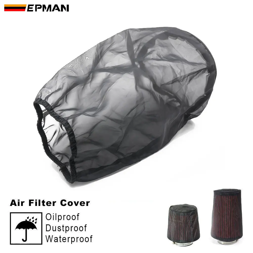 EPMAN Universal Car Cone Air Filter Protective Cover Waterproof Oilproof Dustproof for High Flow Air Intake Filters Black
EPMAN Universal Car Cone Air Filter Protective Cover Waterproof Oilproof Dustproof for High Flow Air Intake Filters Black