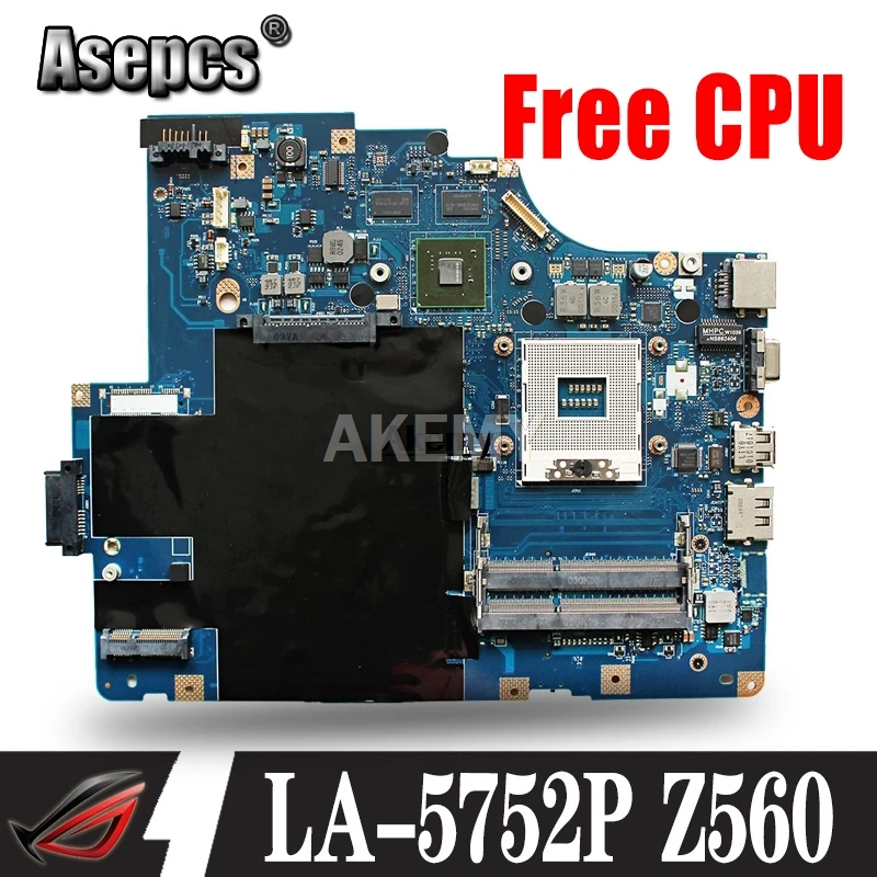 LA 5752P Z560 материнская плата для ноутбука For Lenovo G560 (sem porta HDMI) Teste плата|Материнские