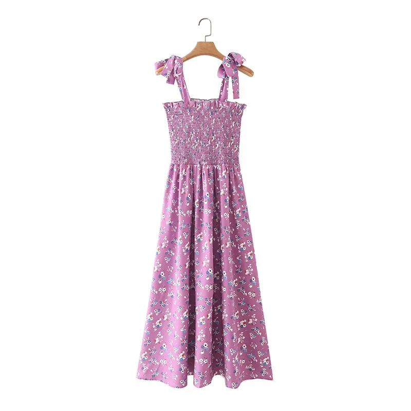 Summer Women Floral Print Purple Suspender Midi Dress Female Sleeveless Clothes Leisure Lady Slim Vestido D7932
Summer Women Floral Print Purple Suspender Midi Dress Female Sleeveless Clothes Leisure Lady Slim Vestido D7932