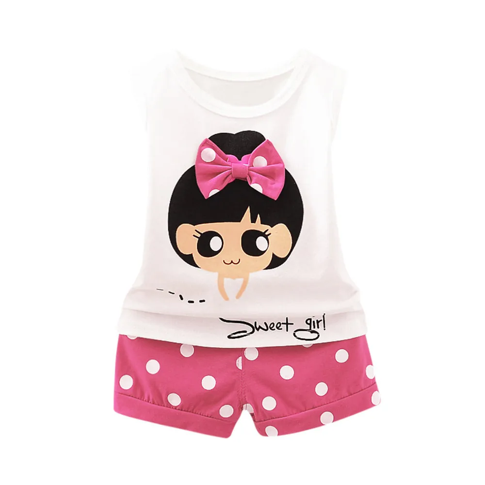 TELOTUNY детская одежда для маленьких девочек Милая футболка без рукавов с