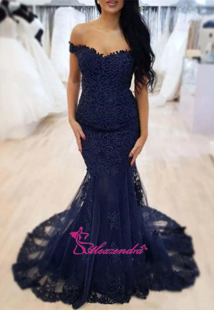 Alexzendra Off the Shoulder Navy Blue Mermaid Prom Dresses Long Evening Dresses Party Dress Plus Size
Alexzendra Off the Shoulder Navy Blue Mermaid Prom Dresses Long Evening Dresses Party Dress Plus Size