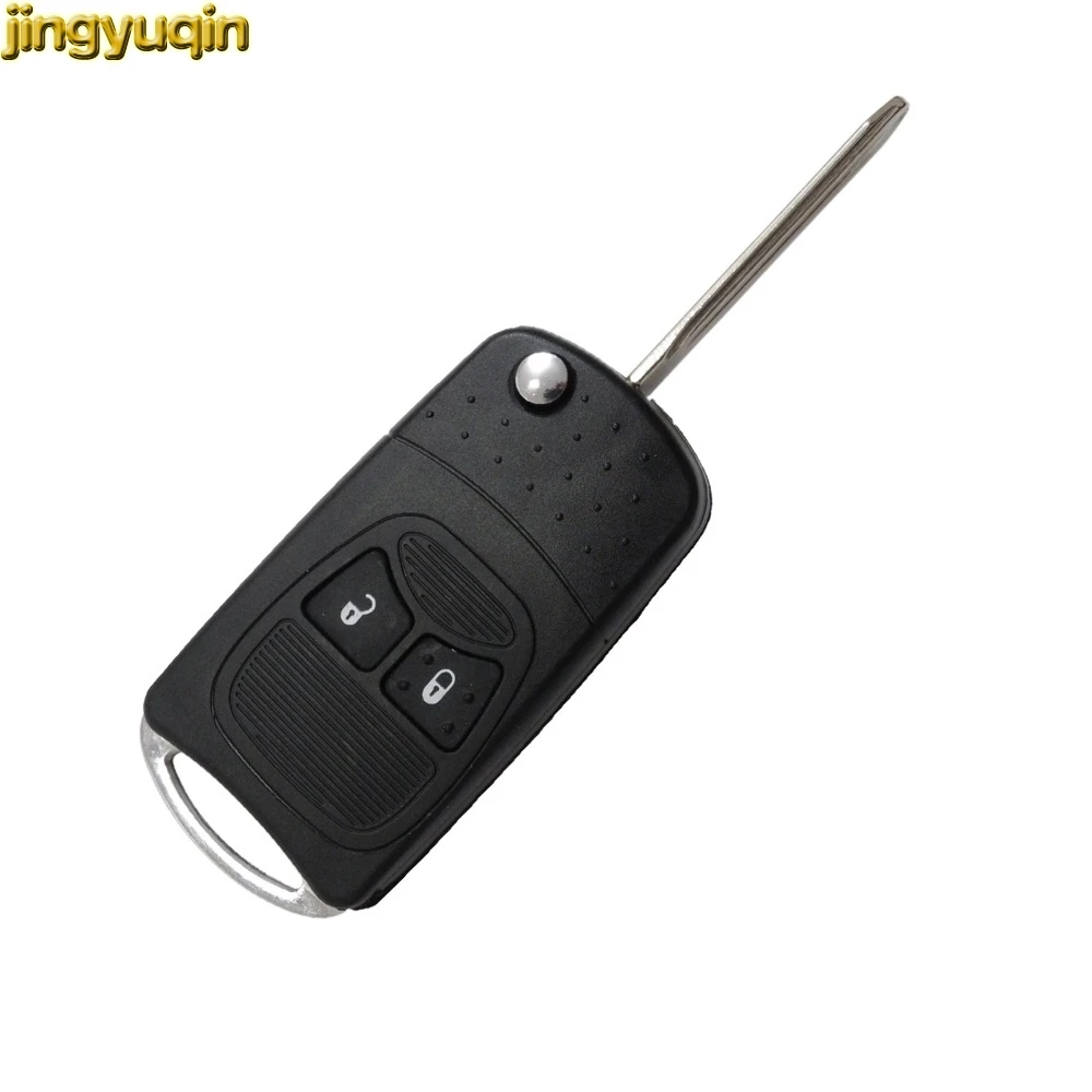 Jingyuqin 2 кнопки новый модифицированный Флип Складной Корпус ключа для Chrysler Jeep Compass