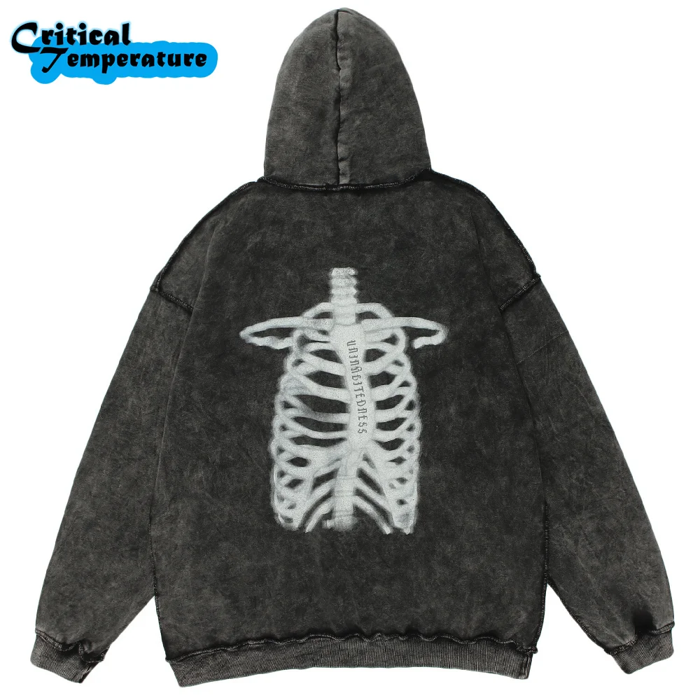 Men Hip Hop Oversize Washed Hoodie Sweatshirt Streetwear Skeleton Print Pullover 2021 Autumn Harajuku Cotton Sweat Shirt Black
Men Hip Hop Oversize Washed Hoodie Sweatshirt Streetwear Skeleton Print Pullover 2021 Autumn Harajuku Cotton Sweat Shirt Black