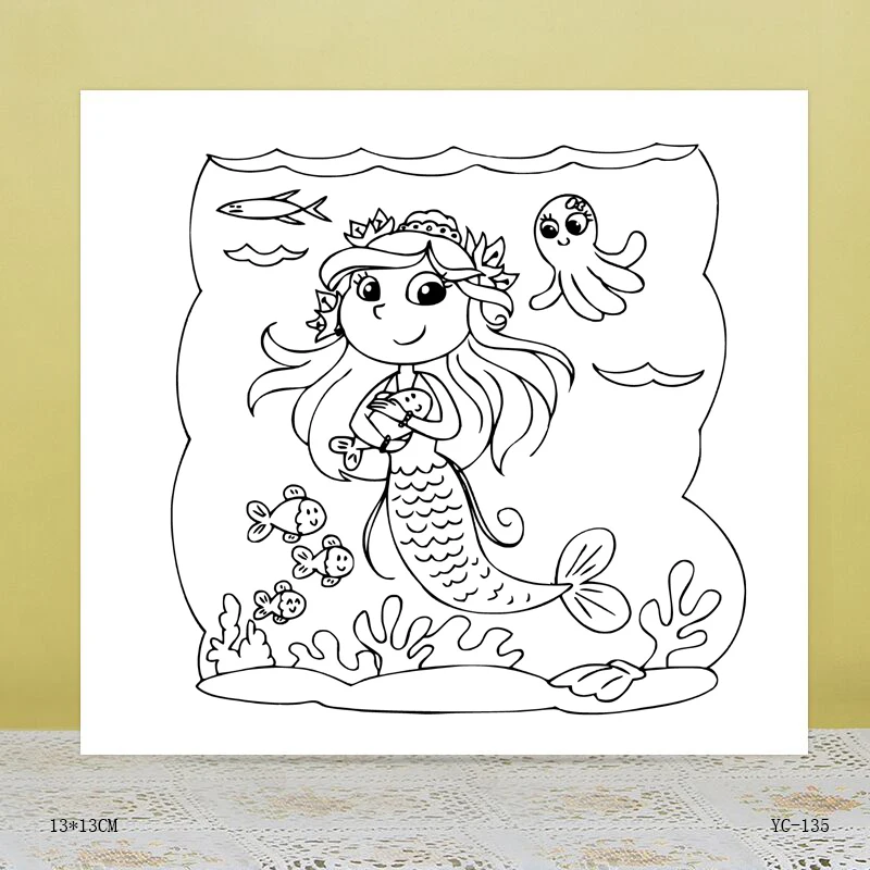 ZhuoAng Cute mermaid Transparent seal / sealed DIY scrapbook / album decoration card / seamless seal 
ZhuoAng Cute mermaid Transparent seal / sealed DIY scrapbook / album decoration card / seamless seal