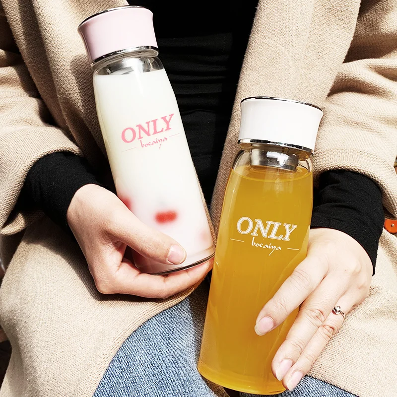 Glass Bottle Fresh Makeup Mirror Water Cup Men's Tea Cup Creative-Portable Water Bottle Simple Student Cup
Glass Bottle Fresh Makeup Mirror Water Cup Men's Tea Cup Creative-Portable Water Bottle Simple Student Cup
