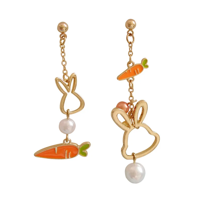 CH-845 S925 silver needle hollow small carrot pearl asymmetric earrings fun holeless girl ear clip
CH-845 S925 silver needle hollow small carrot pearl asymmetric earrings fun holeless girl ear clip