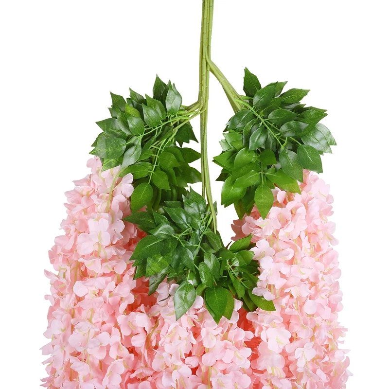 24 Pack 3.6 Feet/Piece Artificial Fake Wisteria Vine Hanging Garland Silk Flowers String Home Party Wedding Decor Extra Long and 
24 Pack 3.6 Feet/Piece Artificial Fake Wisteria Vine Hanging Garland Silk Flowers String Home Party Wedding Decor Extra Long and