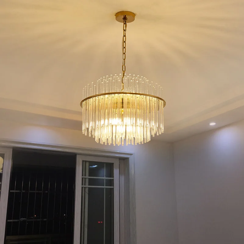 Modern round chandelier for living room luxury gold hanging lamp fixtures led crystal light bedroom home lighting decor
Modern round chandelier for living room luxury gold hanging lamp fixtures led crystal light bedroom home lighting decor