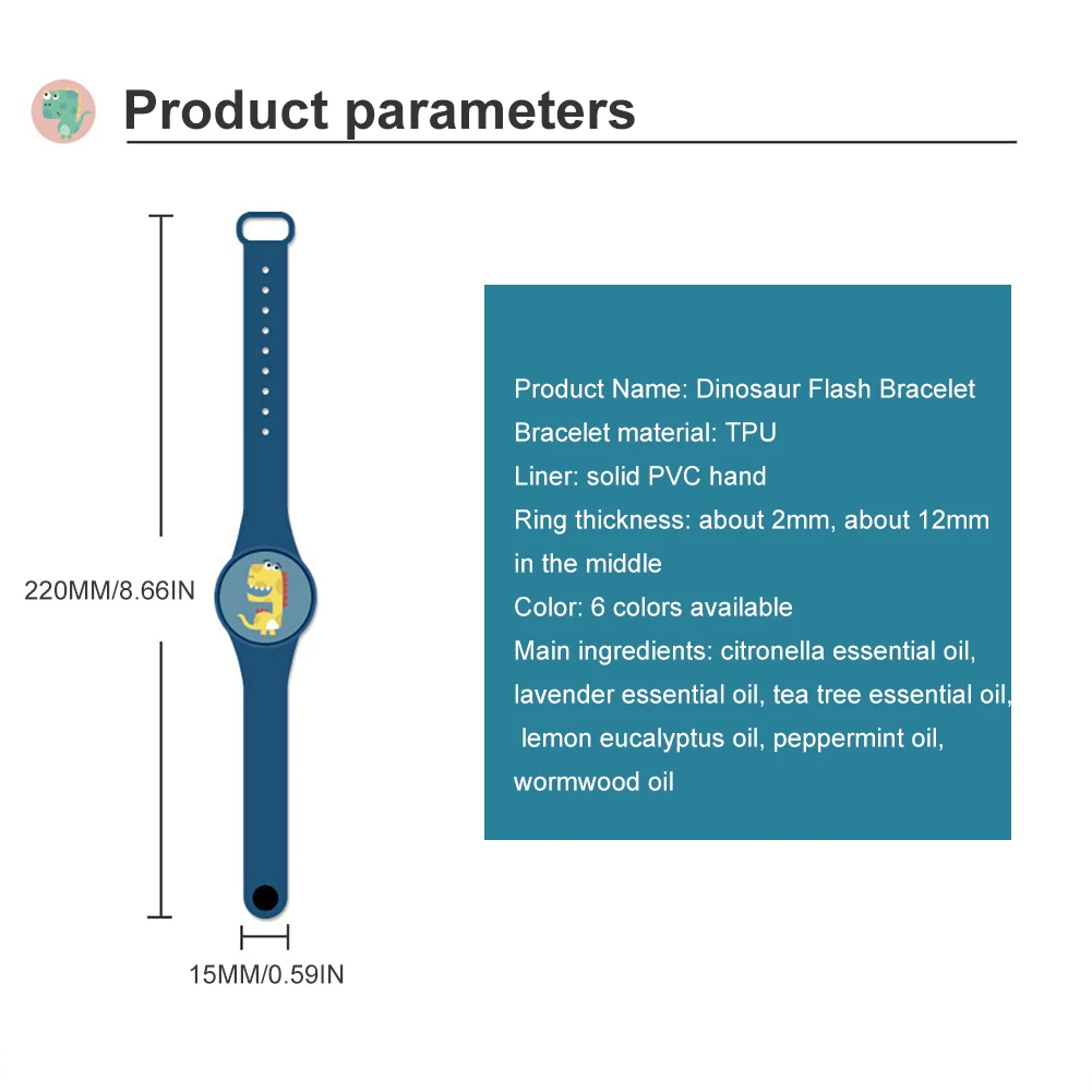 Luminous Mosquito Repellent Bracelet Vartoon Mosquito Repellent Watch Mosquitoes Prevention for Children in Summer
Luminous Mosquito Repellent Bracelet Vartoon Mosquito Repellent Watch Mosquitoes Prevention for Children in Summer